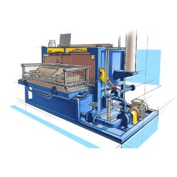 Illustration der Waschmaschine 3400 von Renzmann für Teile mit geöffnetem Waschraum