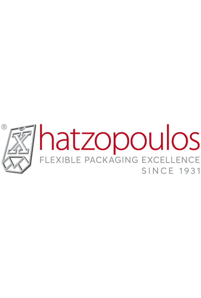 Hatzopoulos logo with packaging slogan since 1931